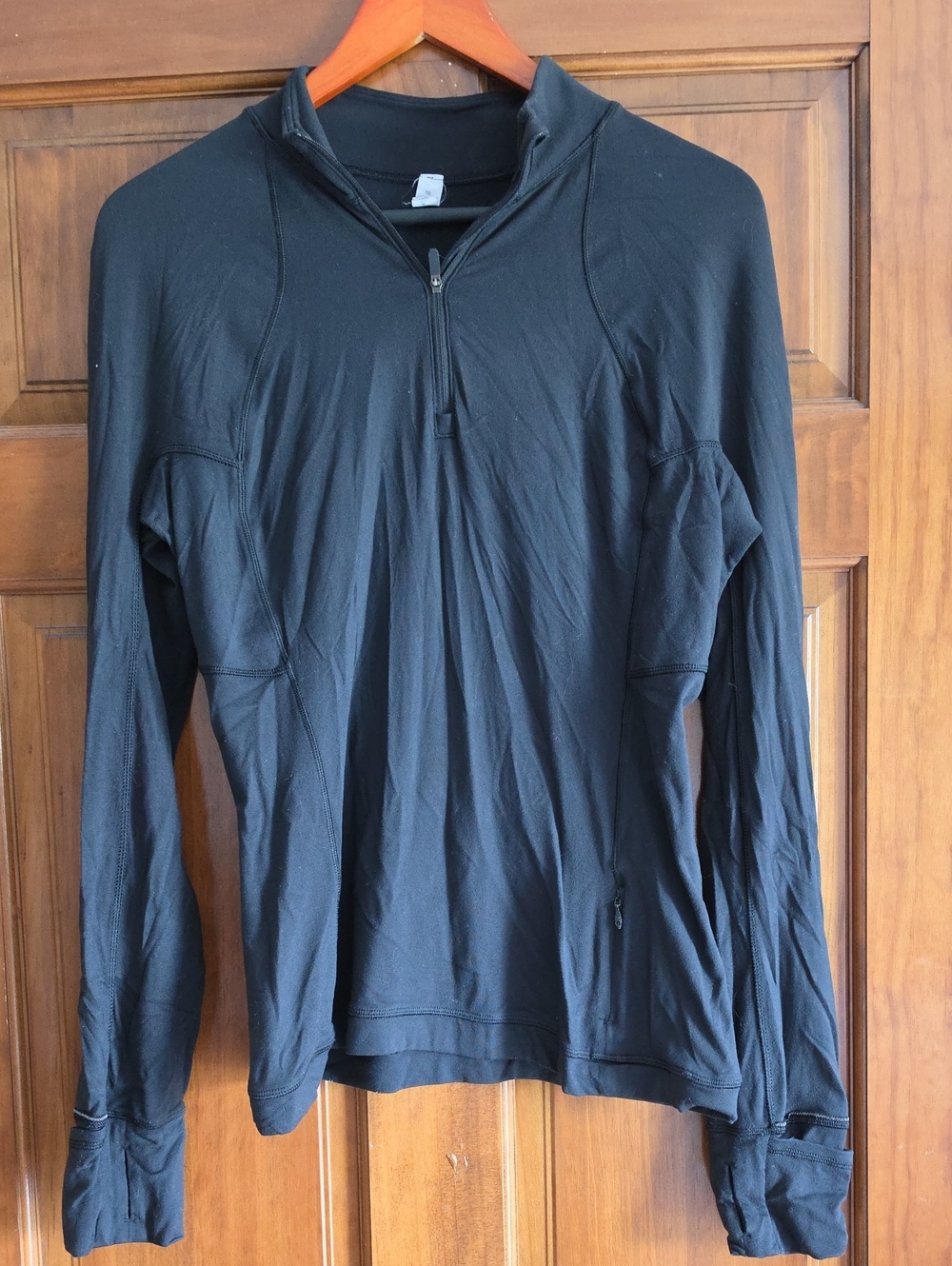 lululemon athletica Black Athletic Top with Quarter-Zip